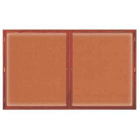 United Visual Products Triple Door Indoor Enclosed Easy Tack Bo UV335EZ-GREEN-BRONZE